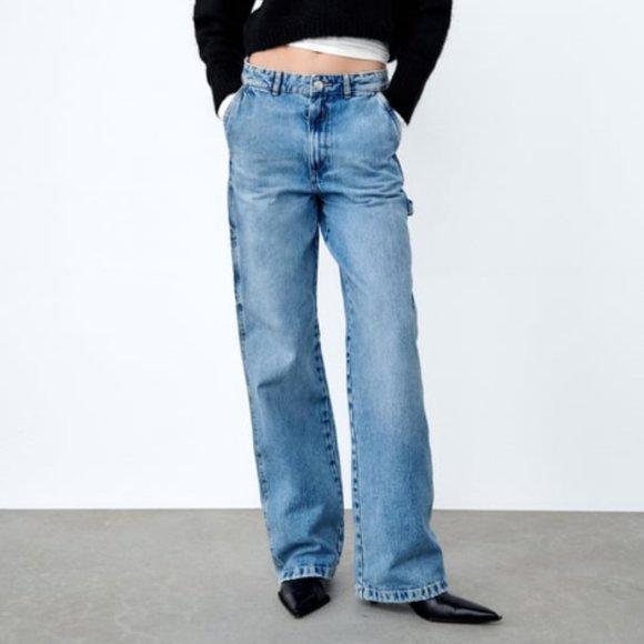 Zara Jeans Zara Full Length Cargo Jeans Size Us 4 Poshmark